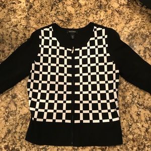 Black and white cardigan sweater- women’s